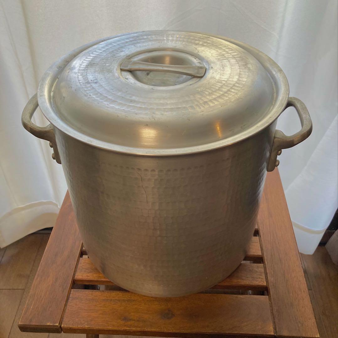 アルミ 寸胴鍋 27 打ち出し ハンマー仕上げ 両手鍋