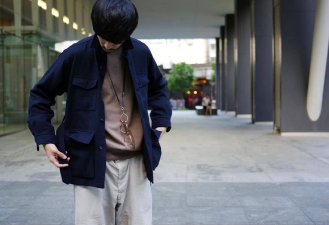 トップス AURALEE SUPER SOFT FLANNEL SAFARI SHIRT