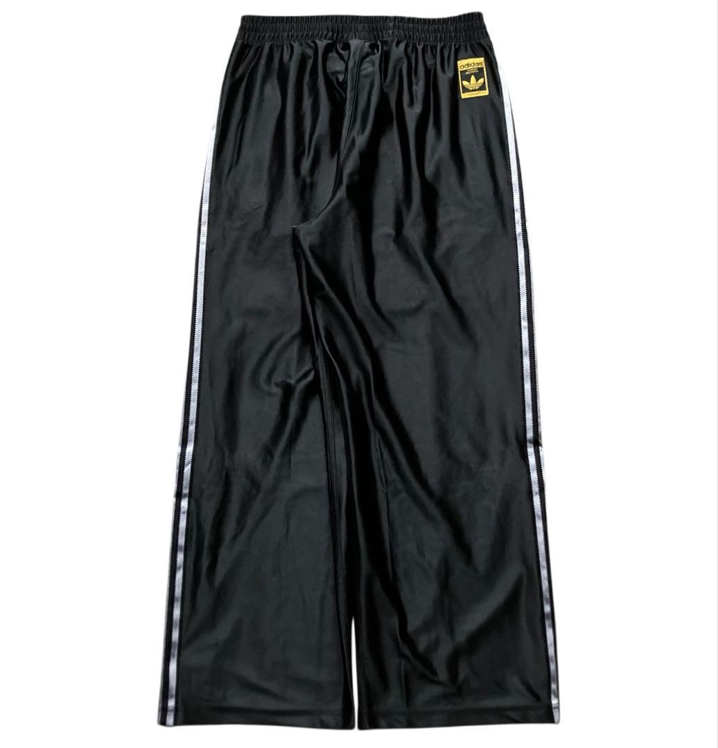 極太 adidas originals バギートラックパンツ サテンジャージ