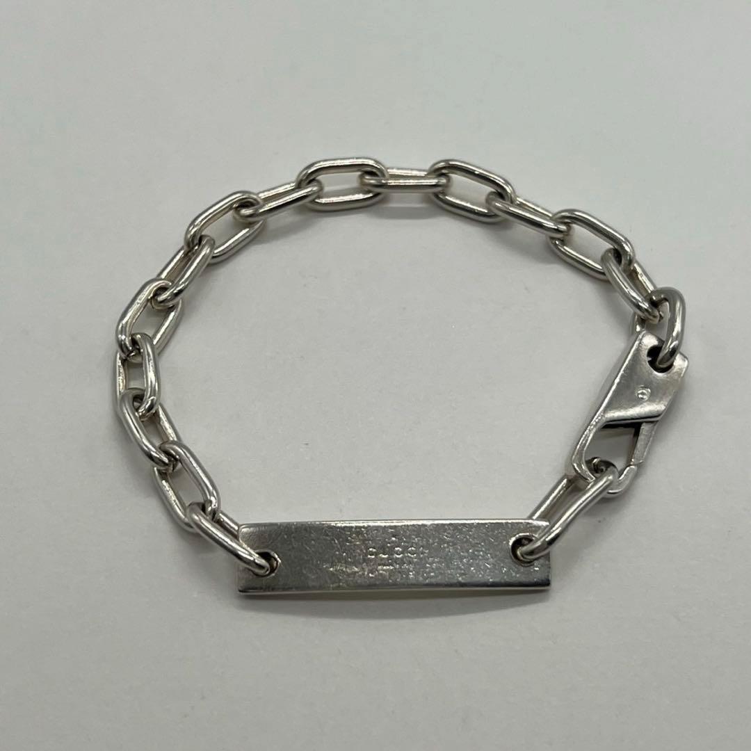 グッチ GUCCI IDプレート オーバルリンクチェーン ブレスレットSV925