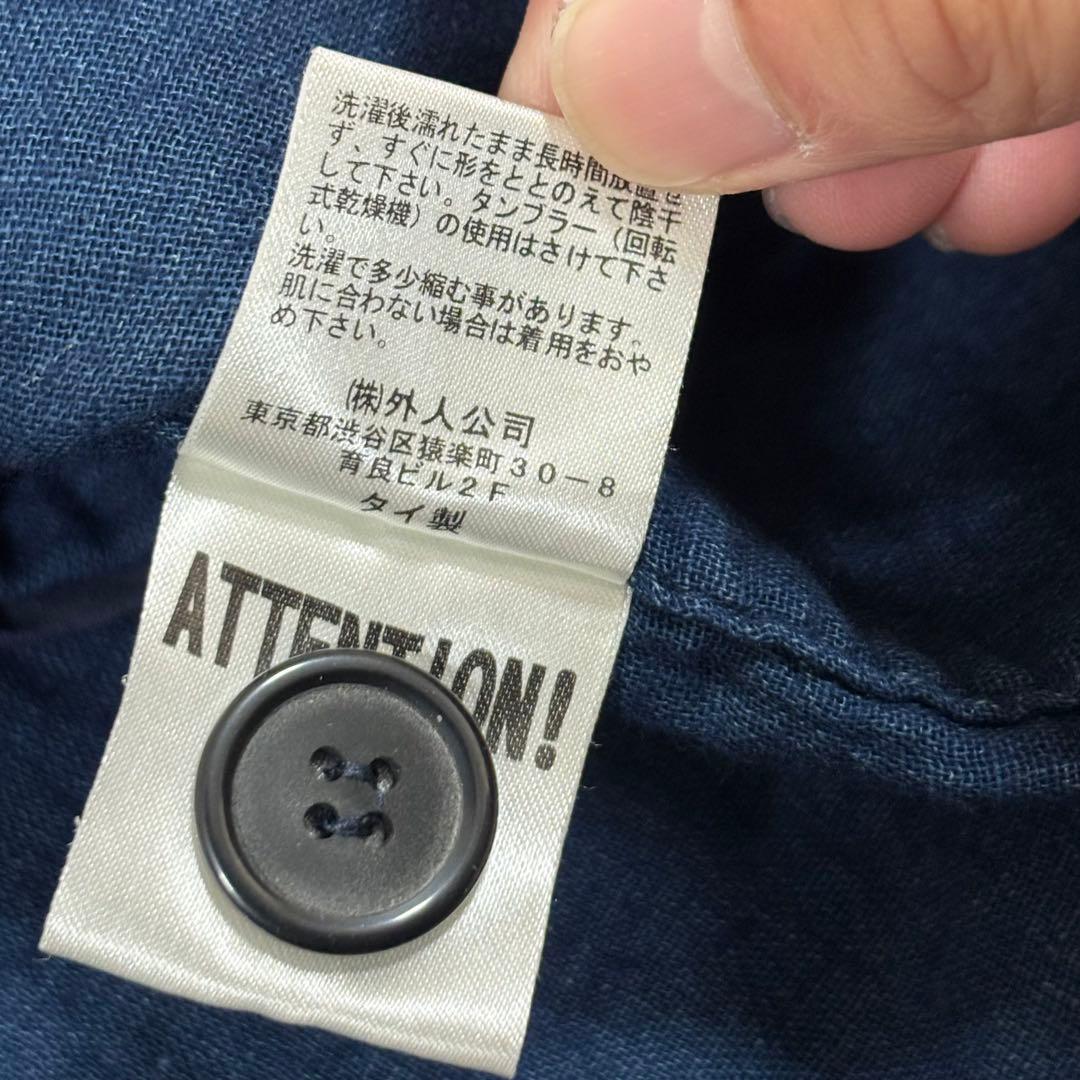 GAIJIN MADE ガイジンメイド ショップコート 藍 藍染め インディゴ