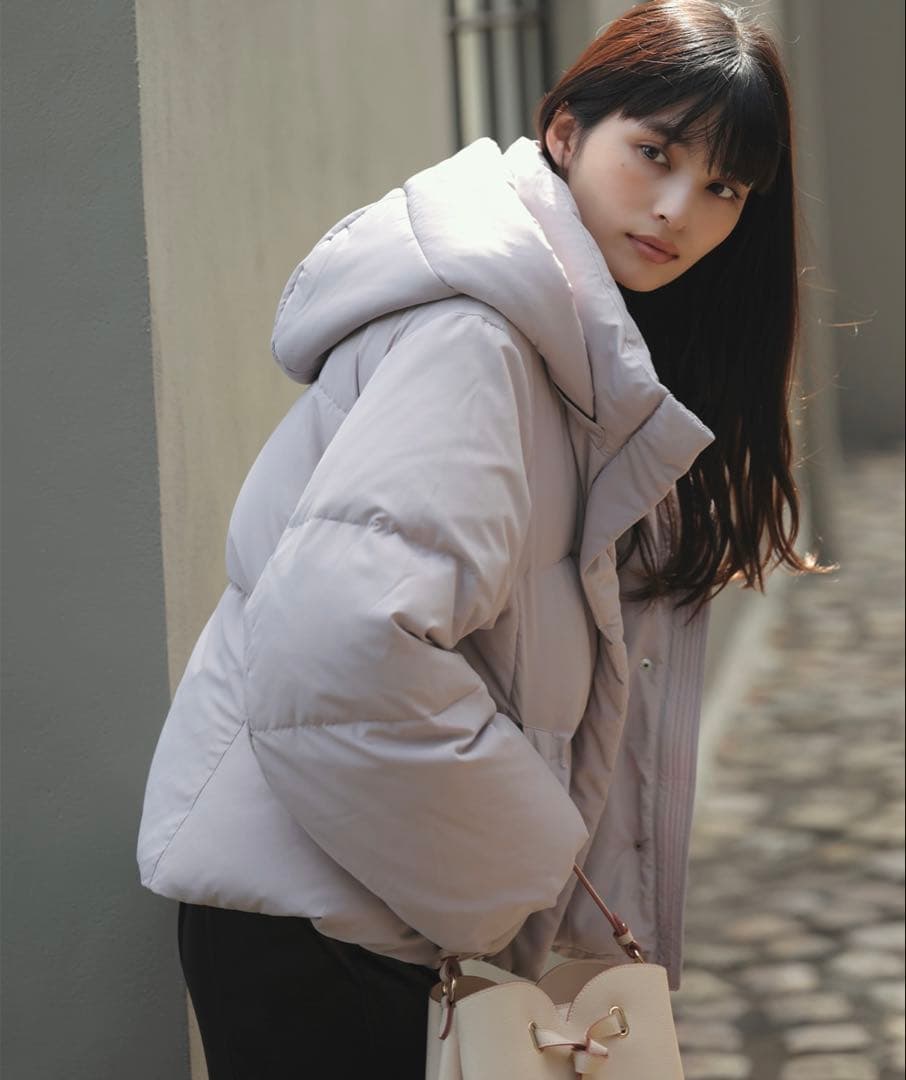 VIS フード取り外し可能軽量ダウンブルゾン/2WAY・撥水加工　ピンク