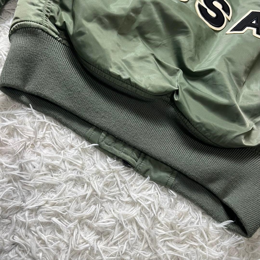 【美品】AVIREX アヴィレックス MA-1 USA バッグロゴ メンズ L