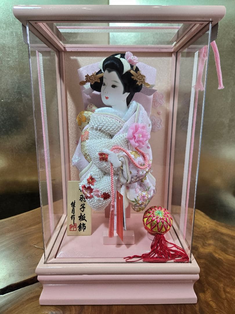 【展示品限り】正月飾り　羽子板　ケース飾り　※閉店セール　H32