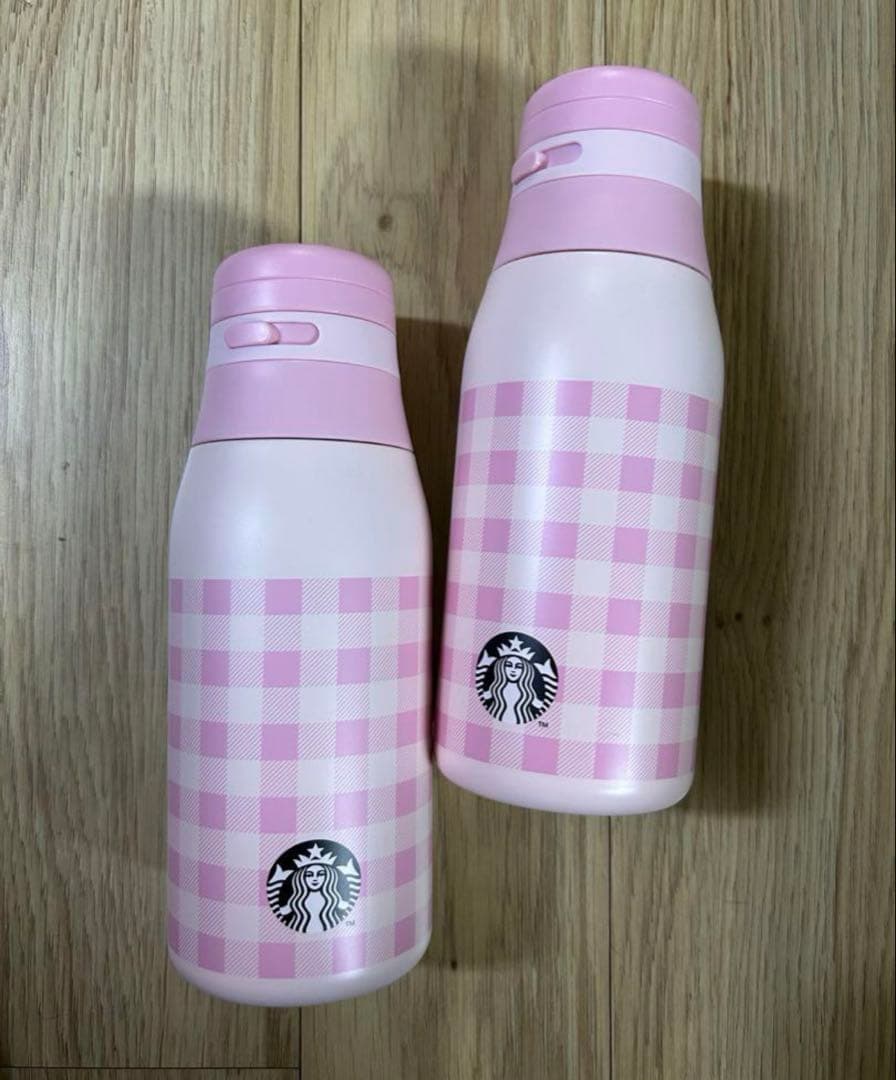 韓国　スタバ　スターバックス　ピンク　チェック　リラタンブラー　新品　レア