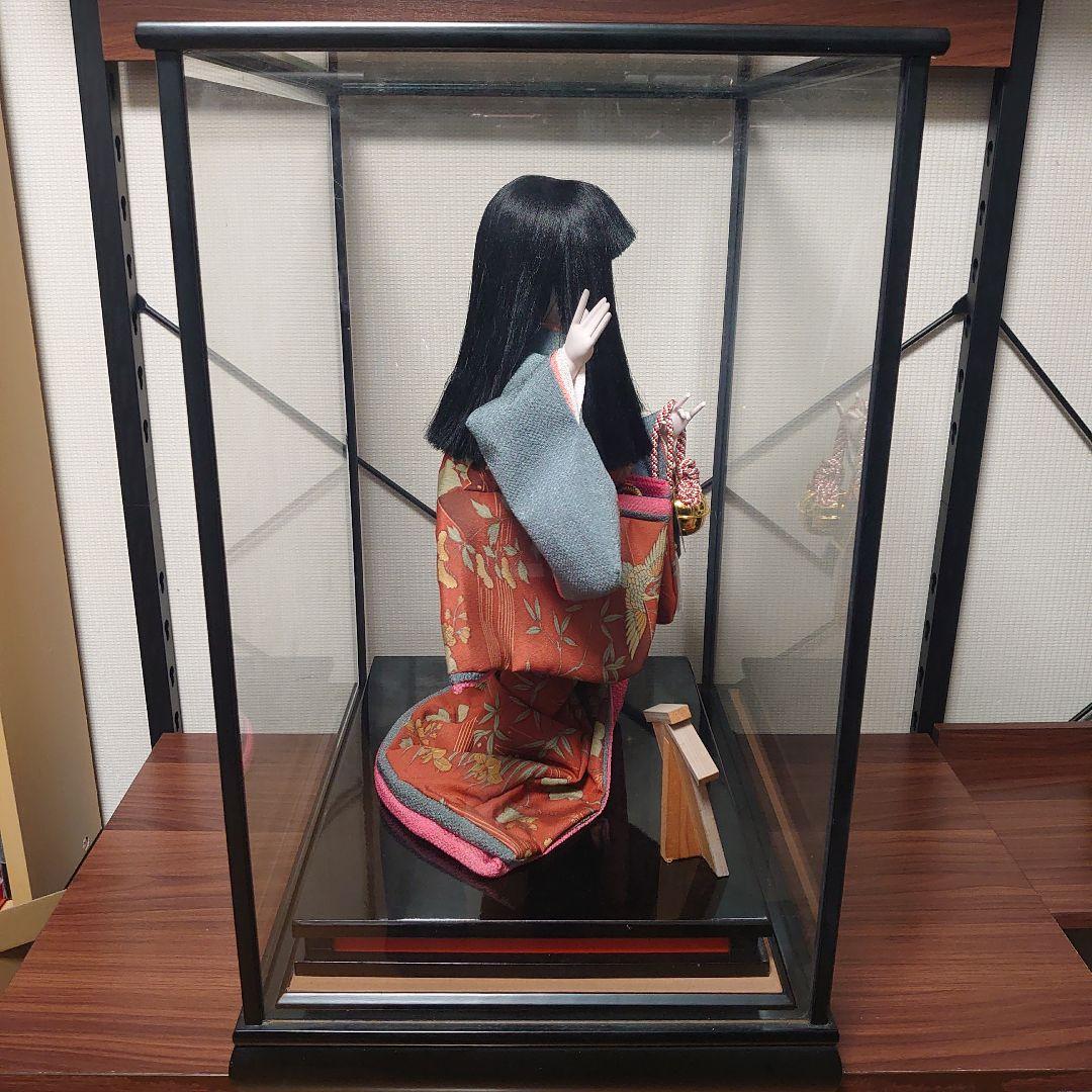 市松人形【春幸】日本人形　丹後ちりめん　謹製　手作り本仕立 全長約44cm