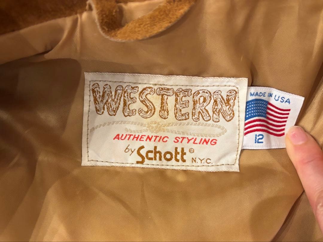 【SALE】SchottWESTERN フリンジ　スエード ジャケット ブルゾン