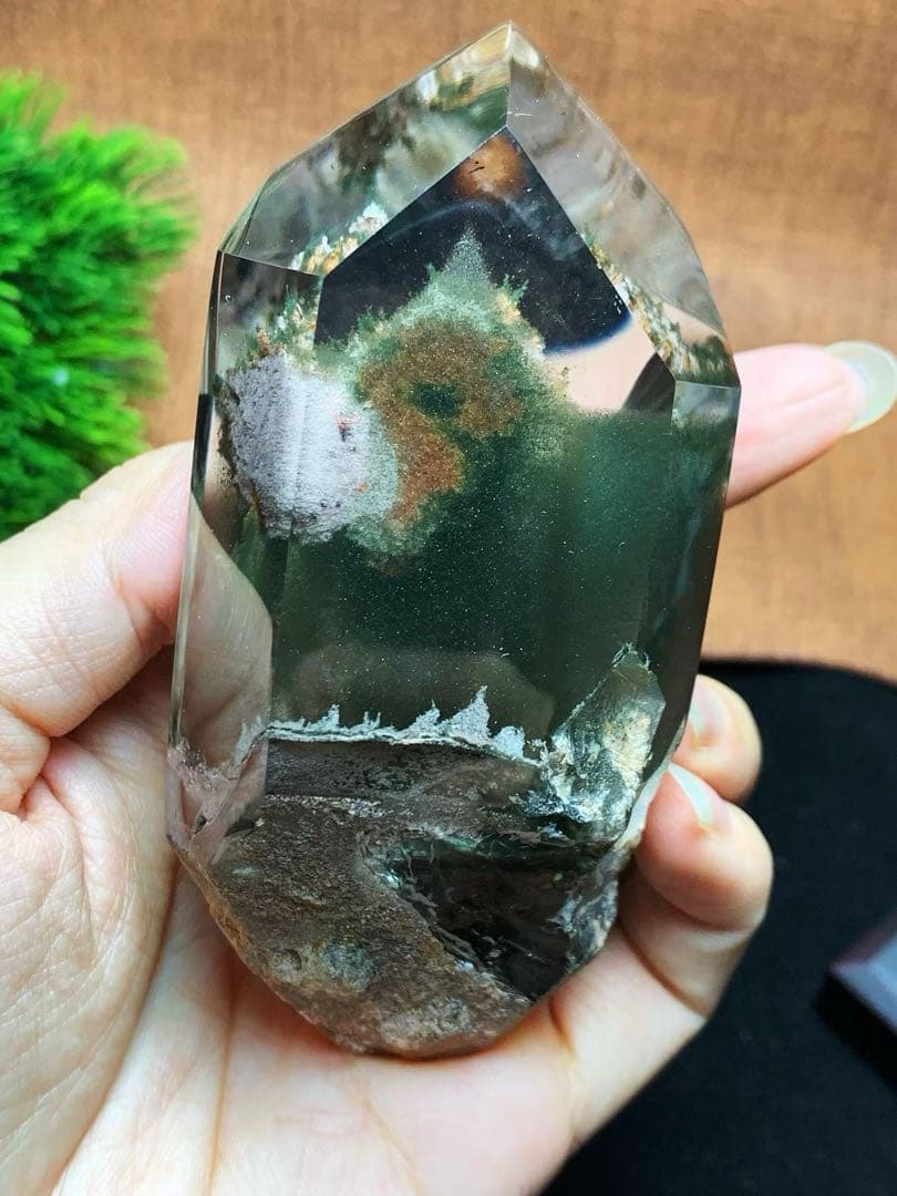 ⭐︎【天然】グリーン ガーデン クォーツ 置物 305g