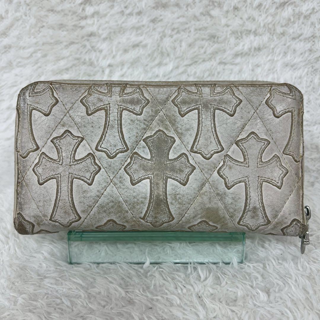 CHROME HEARTS セメタリークロスパッチ キルティングレザーウォレット