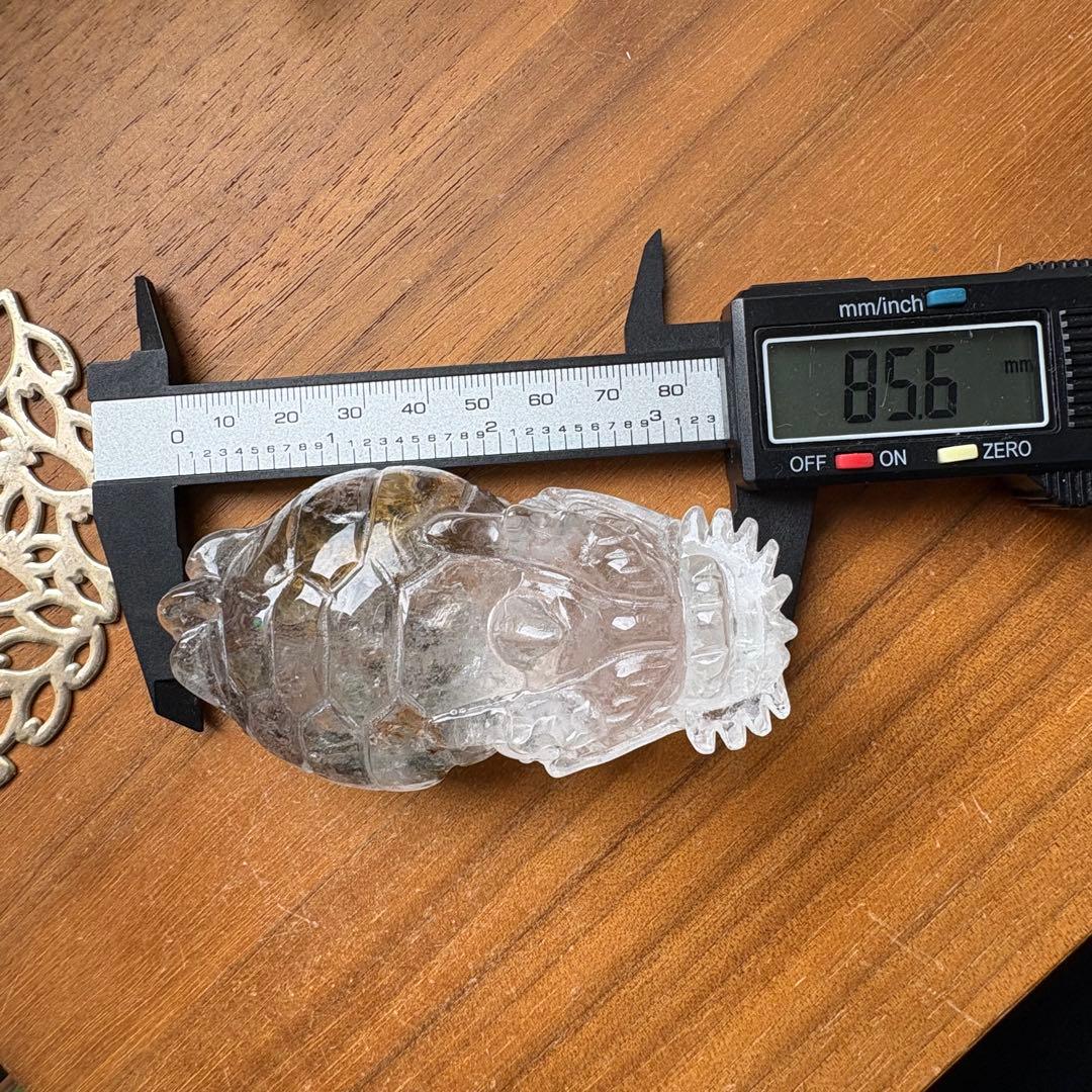 ブラジル産のガーデンクォーツ 龍亀（ロングイ）置物156g