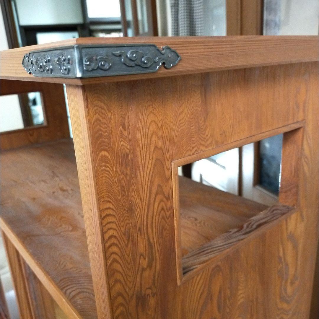 世界遺産屋久杉　極上　茶箪笥　茶棚　飾り棚　違い棚　収納棚　和家具