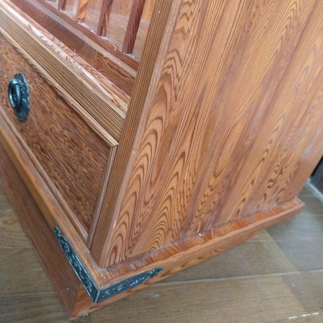 世界遺産屋久杉　極上　茶箪笥　茶棚　飾り棚　違い棚　収納棚　和家具