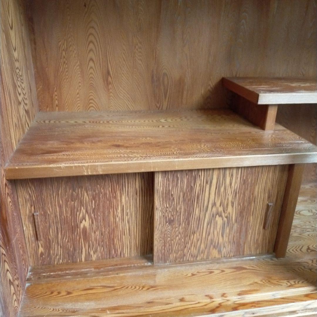 世界遺産屋久杉　極上　茶箪笥　茶棚　飾り棚　違い棚　収納棚　和家具
