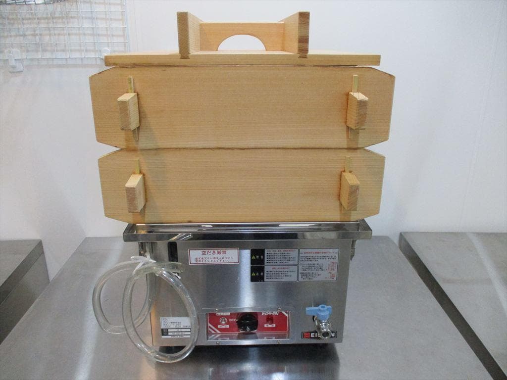 ☆ 中古 EISHIN 電気蒸器 M-11 セイロ2段付 肉まん・シューマイ ☆