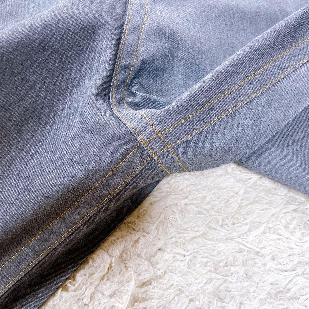 未使用極美品　ミーイッセイミヤケ　24AW フラットデニムパンツ　グレー