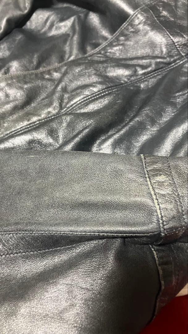 80sフランスヴィンテージhippolyte柔らか本革レザーボンバージャケット