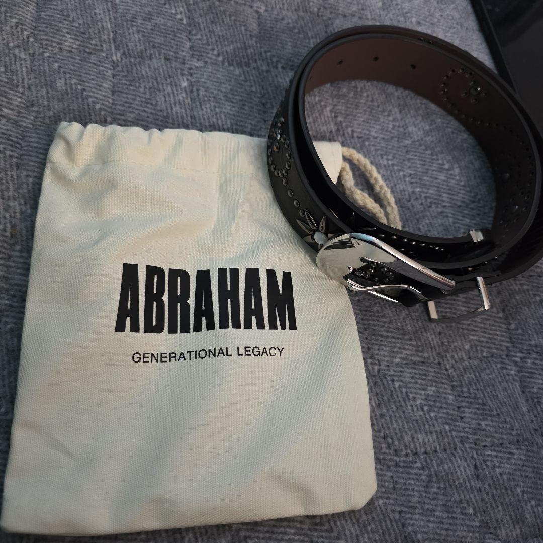 ABRAHAM ブラックスタッズベルト