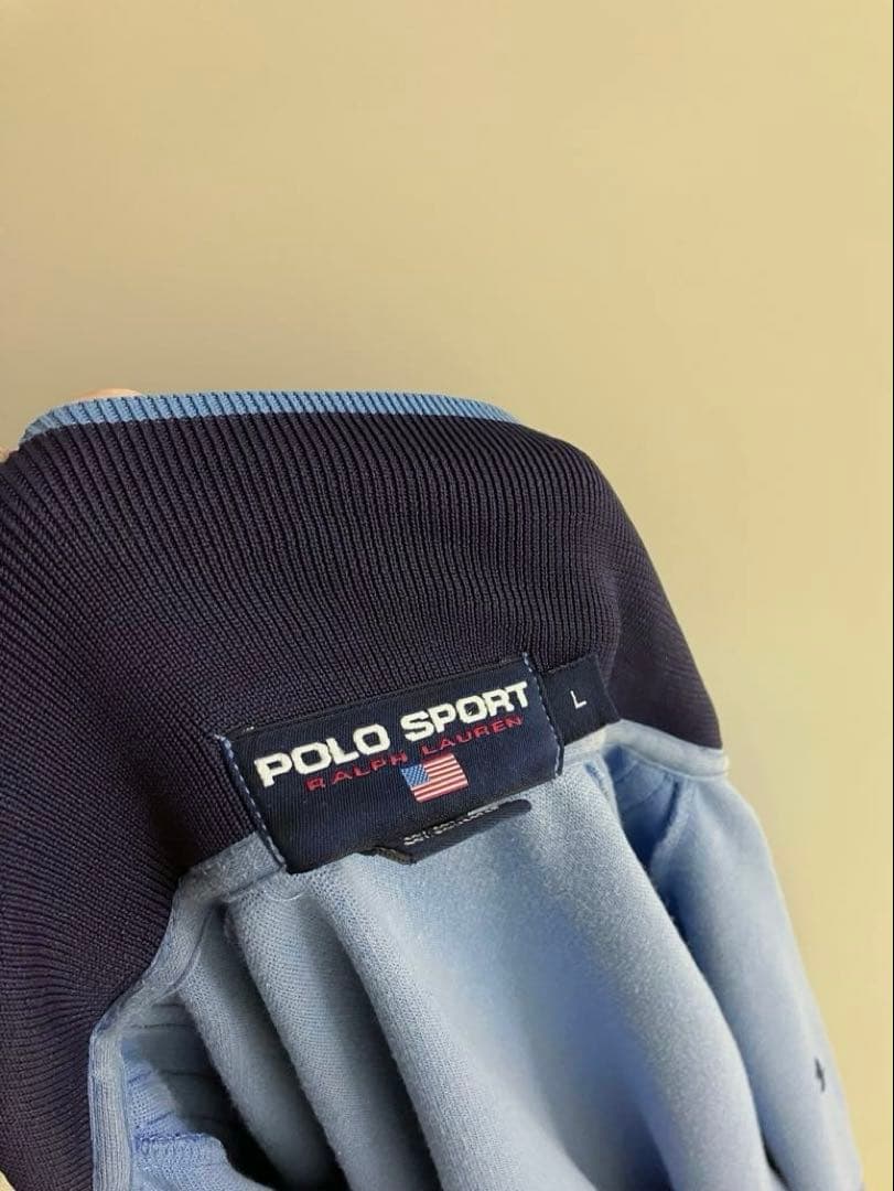 ■POLO SPORT■ BLUE ワンポイント ロゴ刺繍 トラックジャケット