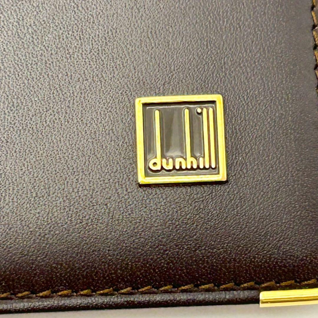 【超美品】dunhill ダンヒル 長財布 二つ折り 小銭入れレザー 茶色