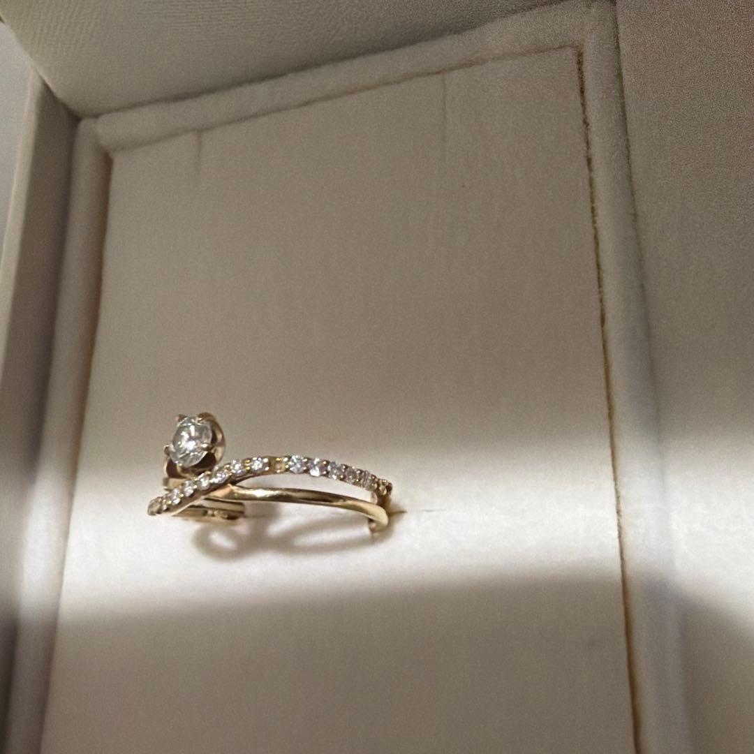 よ*★様 K18 YG Wish upon a star ダイヤモンド ピンキー