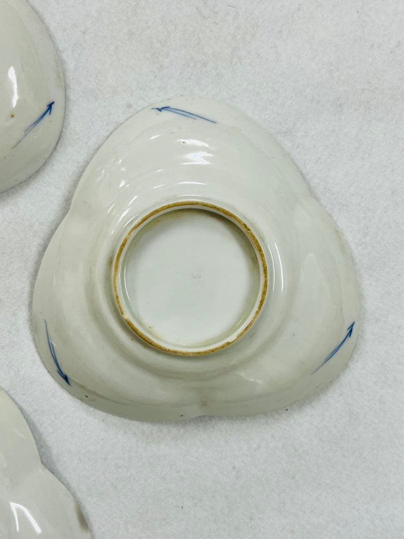 江戸時代？古伊万里　三つ葉型　変形皿　小鉢　4枚