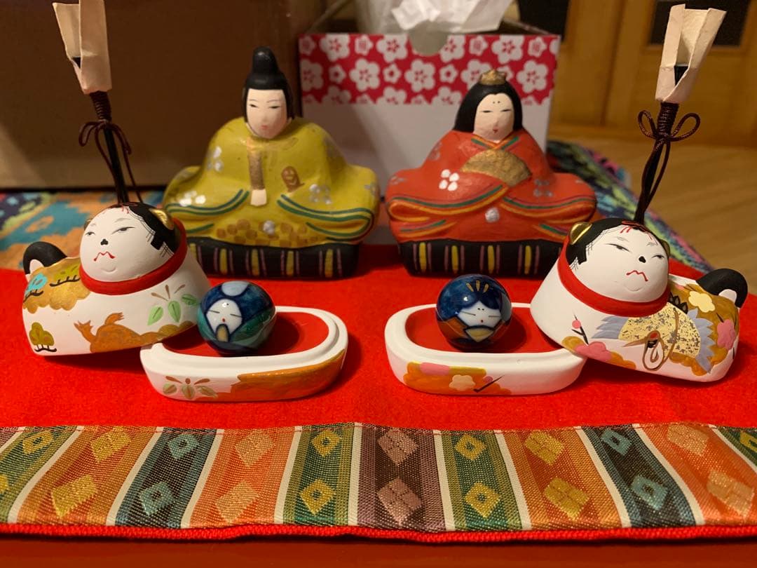 廃盤 須原陶磁工房 須はら張り子 犬筥 雛人形 雛祭り 有田焼 古い雛人形 窯焼