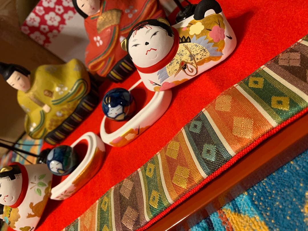 廃盤 須原陶磁工房 須はら張り子 犬筥 雛人形 雛祭り 有田焼 古い雛人形 窯焼