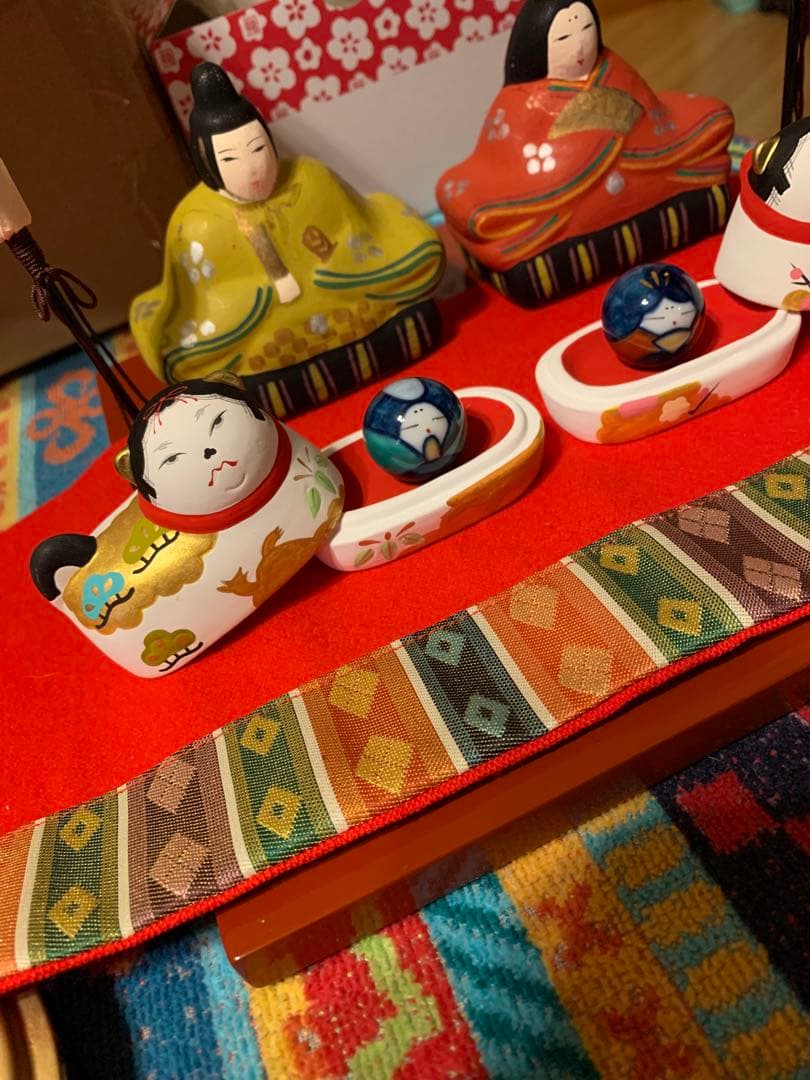 廃盤 須原陶磁工房 須はら張り子 犬筥 雛人形 雛祭り 有田焼 古い雛人形 窯焼