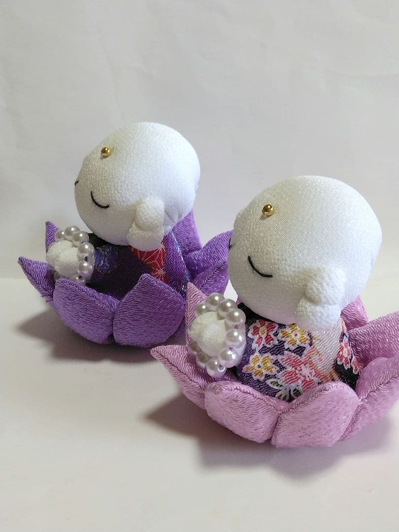 ラビベア　ちりめん細工　桜とめじろの吊し飾り