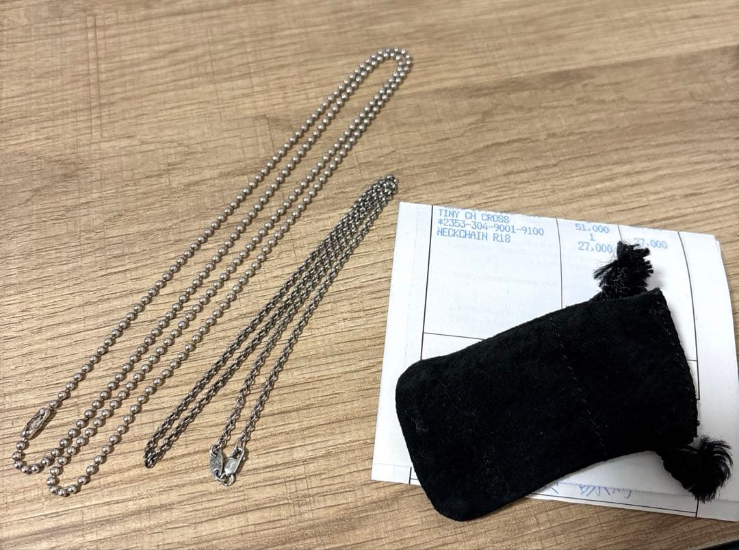 クロムハーツ　ロールチェーン　18インチ　　ボールチェーン