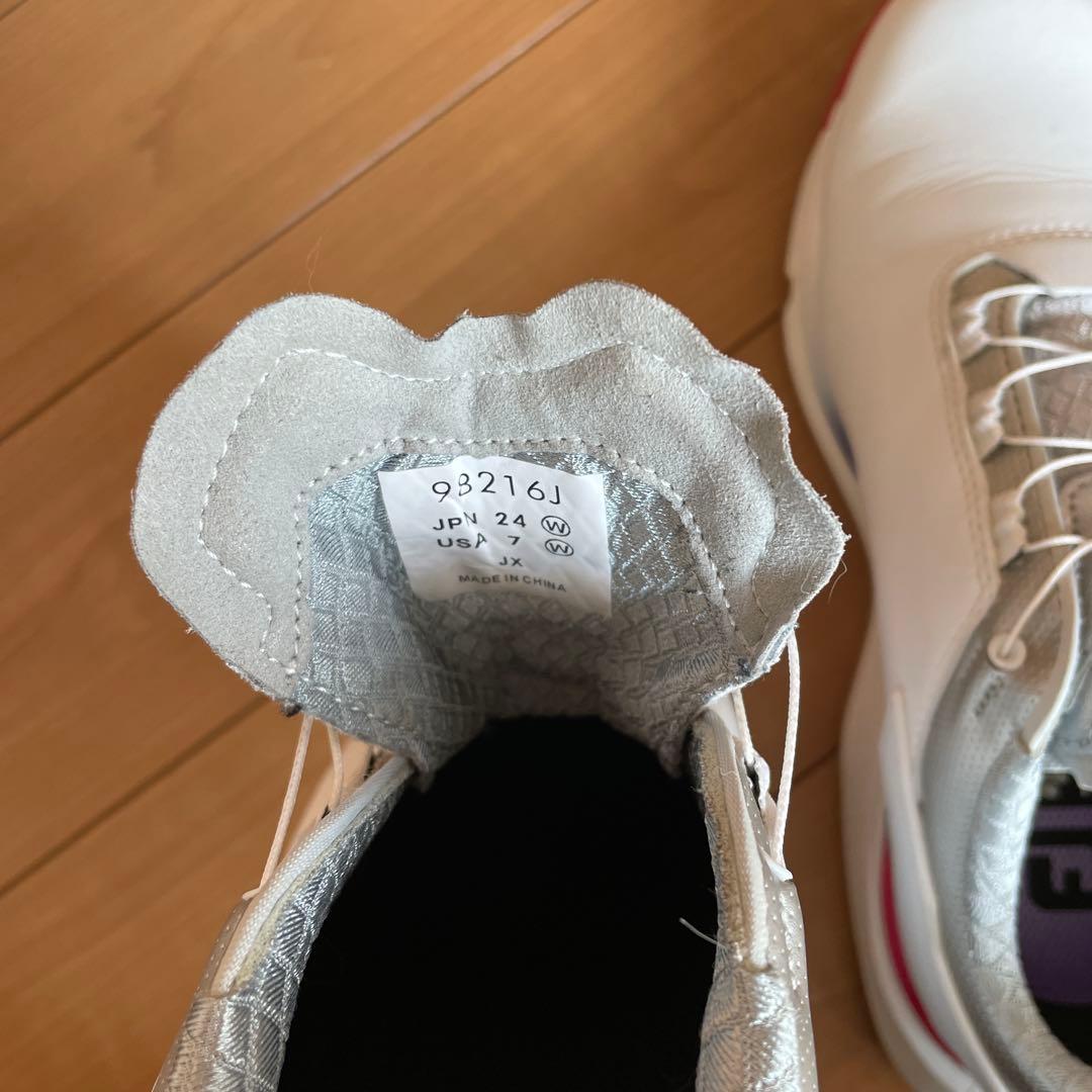 FJ ゴルフシューズ シルバー/パープル/レッド　24cm