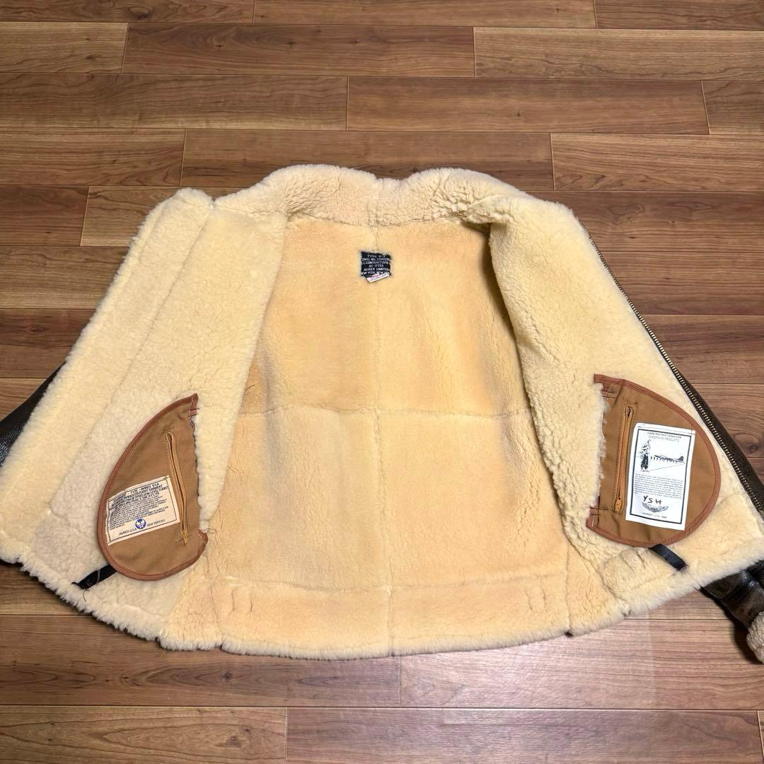 AVIREX B-3 ムートンボマージャケット 36 レザー