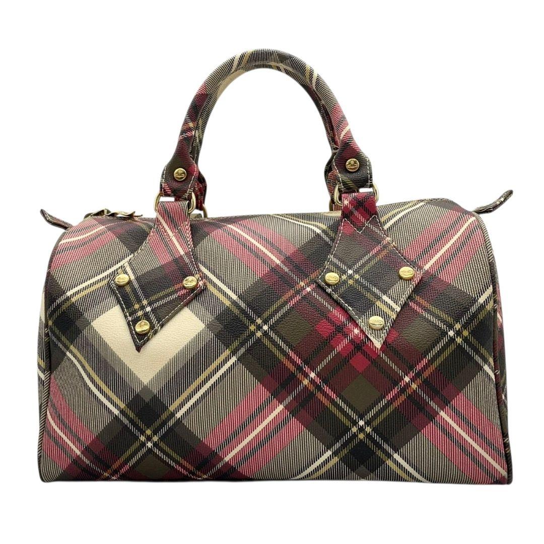 ヴィヴィアンウエストウッド　ハンドバッグ　タータンチェック　ミニボストン　F