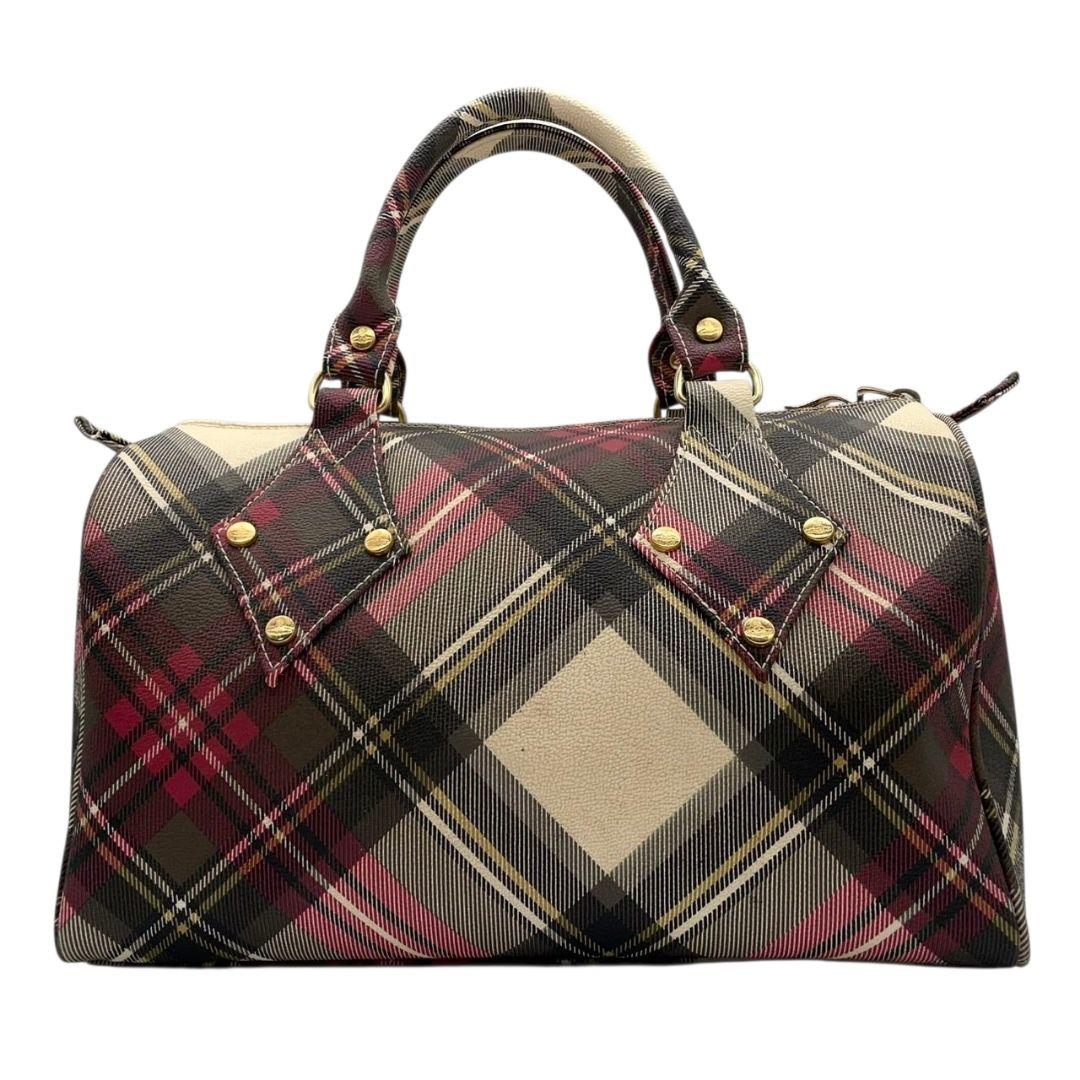 ヴィヴィアンウエストウッド　ハンドバッグ　タータンチェック　ミニボストン　F