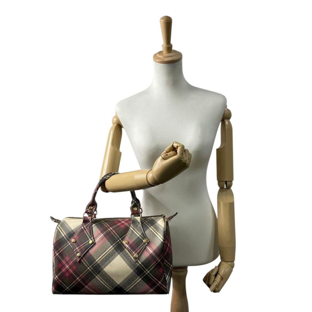 ヴィヴィアンウエストウッド　ハンドバッグ　タータンチェック　ミニボストン　F