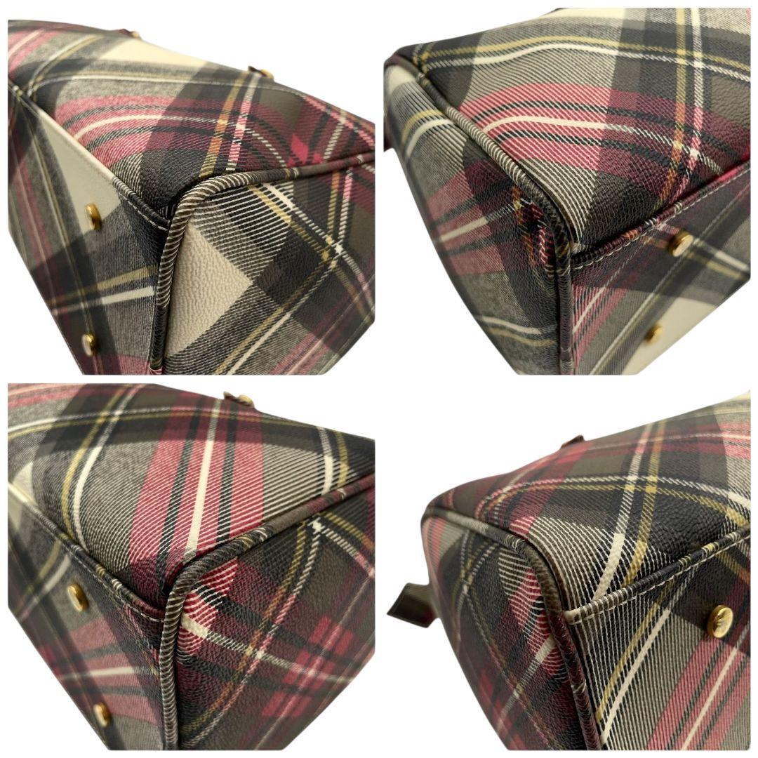 ヴィヴィアンウエストウッド　ハンドバッグ　タータンチェック　ミニボストン　F