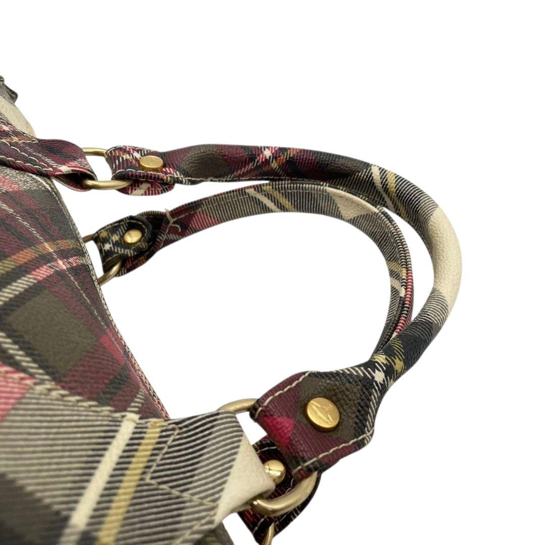 ヴィヴィアンウエストウッド　ハンドバッグ　タータンチェック　ミニボストン　F