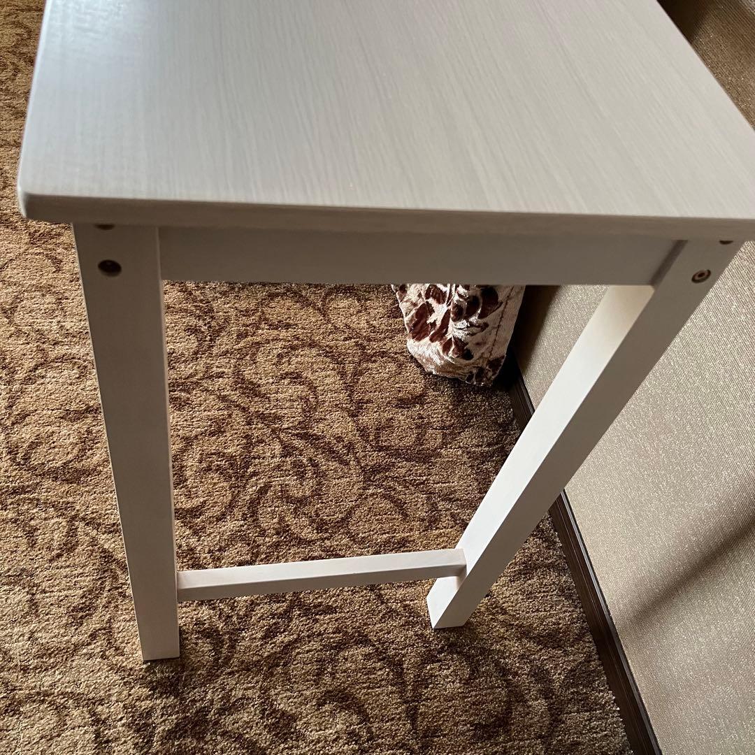 不二貿易 デスク机 幅90×奥行45×高さ72cm ホワイト木製 引出収納付き