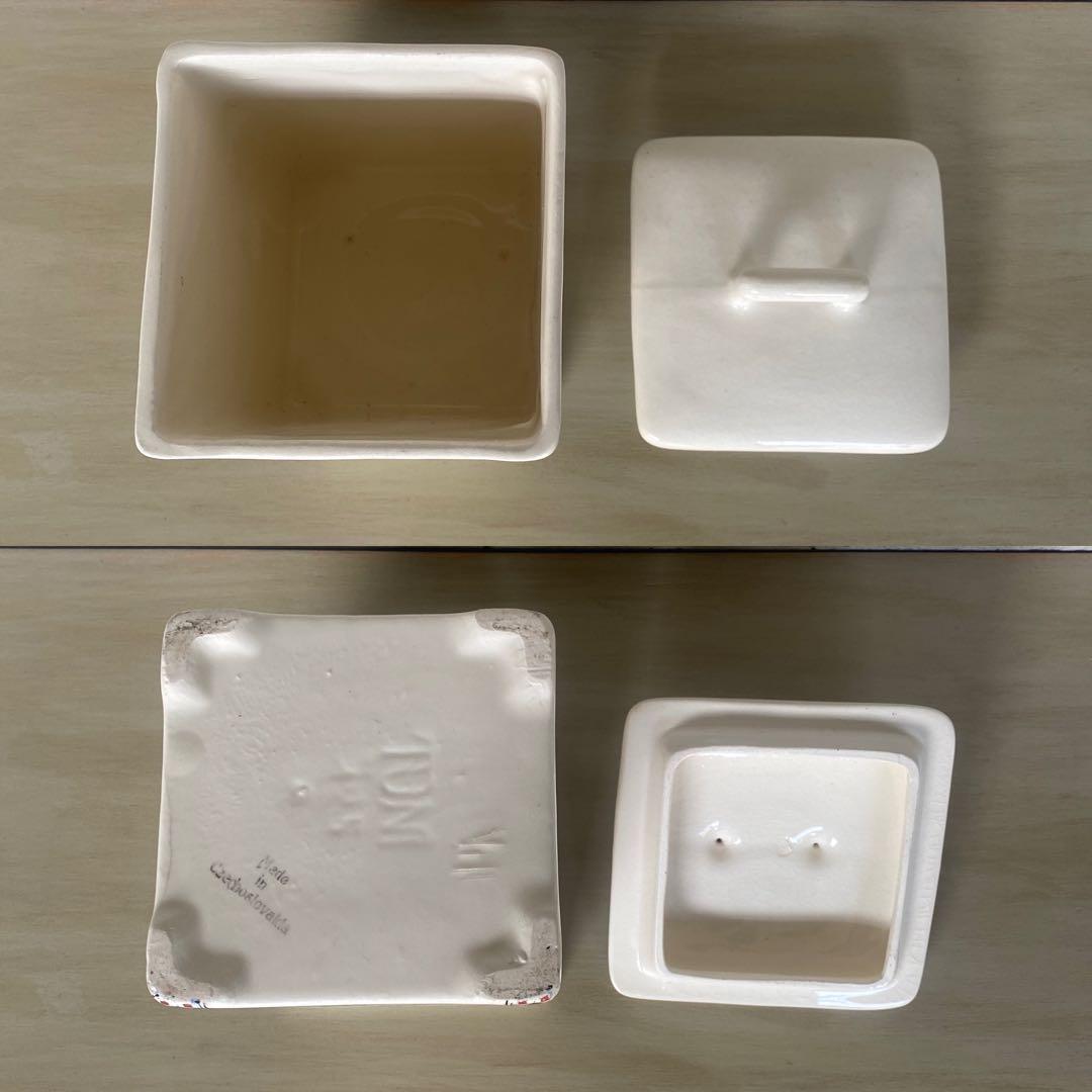 フランス　アンティーク　キャニスター　2個セット