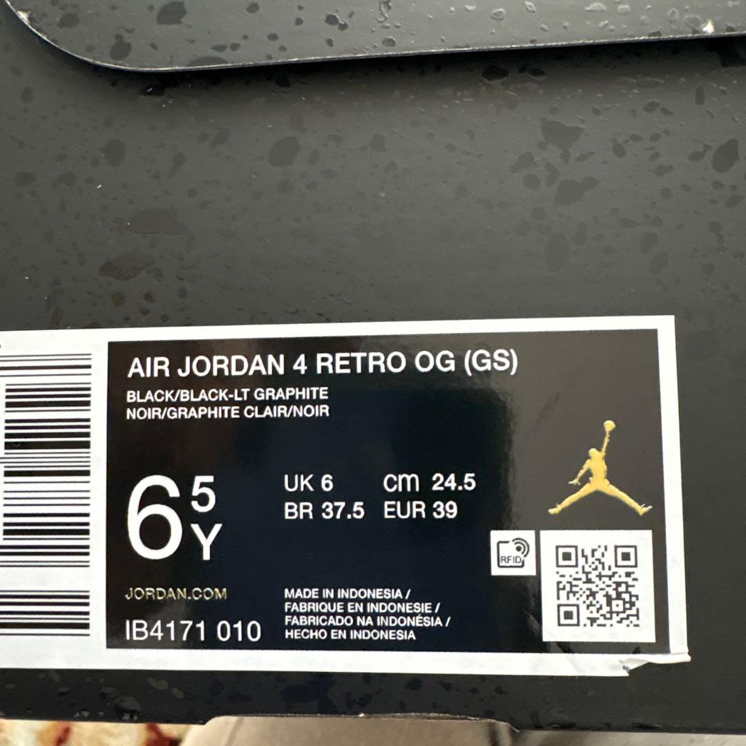 Aq AIR JORDAN 4 RETRO OG（GS）
