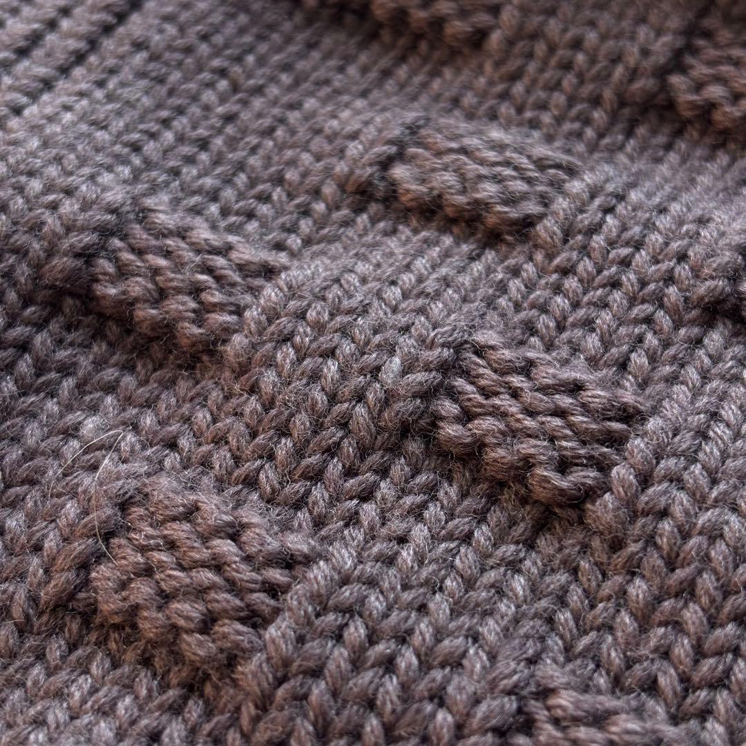 【極美品】ドルモア スタンドカラーカーディガン 肉厚 伊製 メリノウール XL