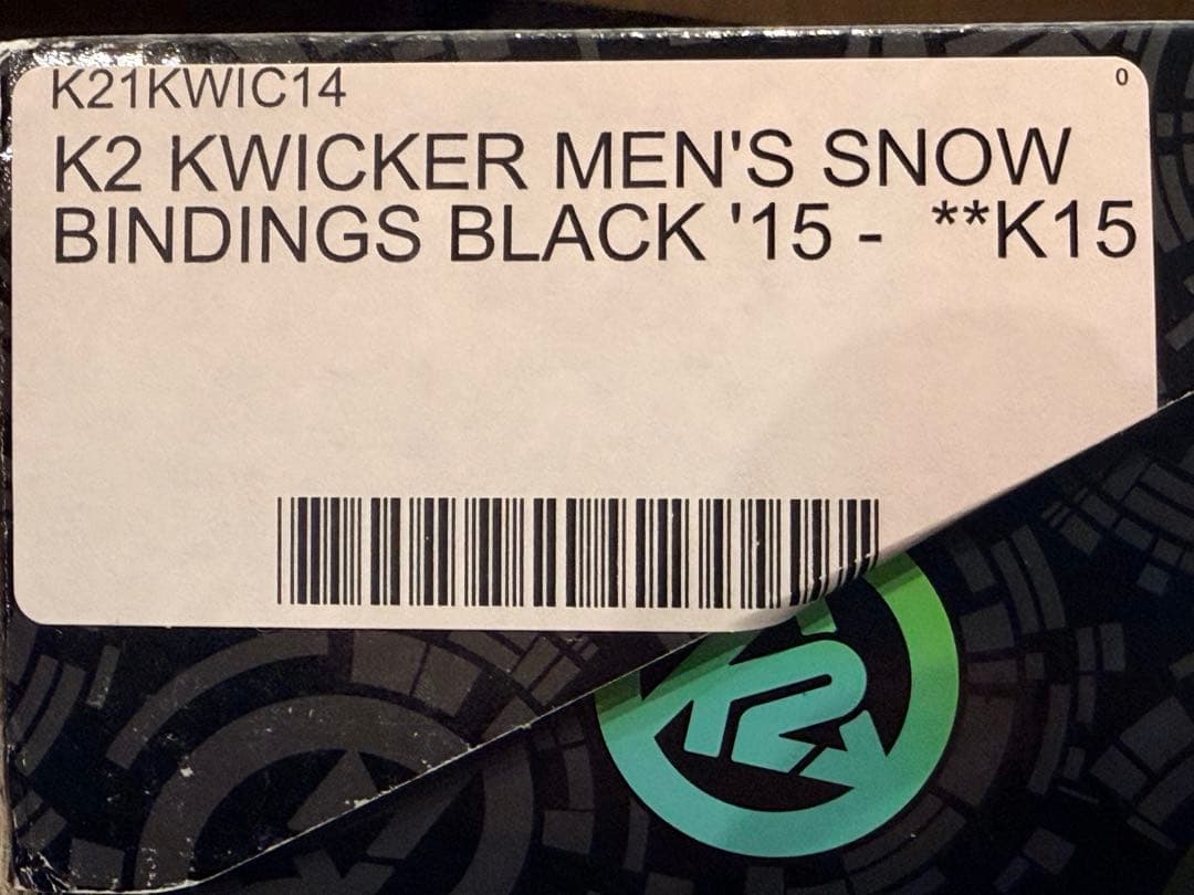 K2 KWICKER ブラック/ノワール ビンディング
