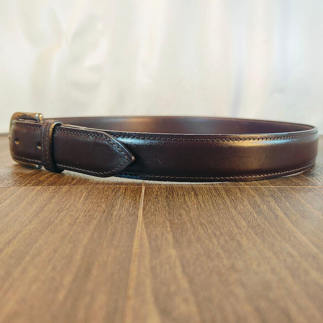 【極艶極上品】ホワイトハウスコックス　英国製ブライドルレザー 高級ドレスベルト