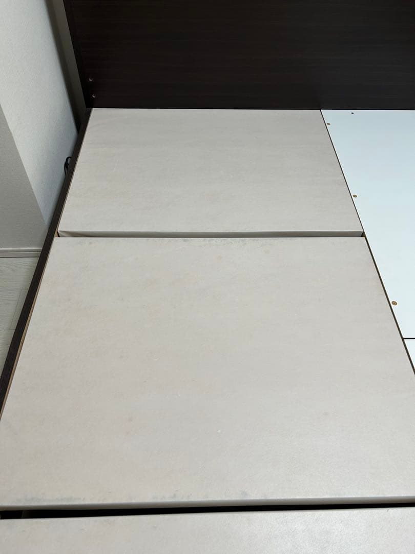 ニトリ　収納付ダブルベッドフレーム　マットレス付