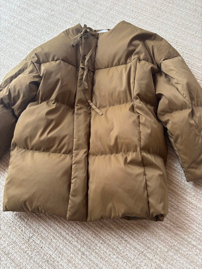 BEAMS BOY ノーカラー　SOLOTEX ダウンジャケット