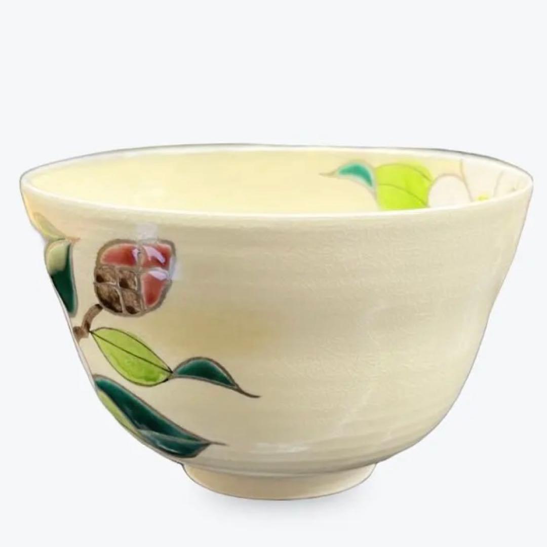 茶碗　紅白椿　抹茶茶碗　抹茶碗