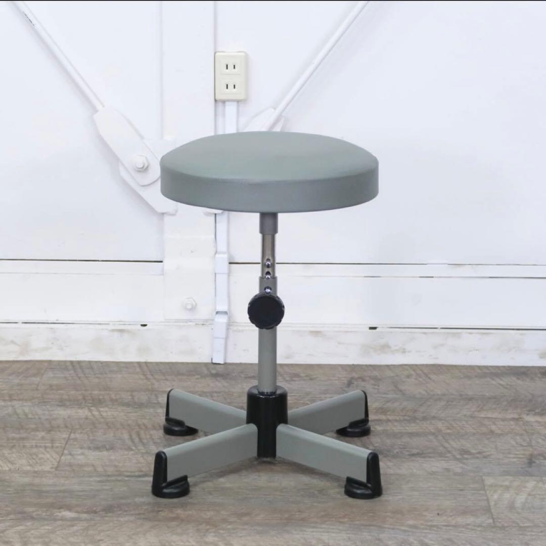 【未使用】ノーリツイス 作業 椅子 スツール 丸椅子 病院 介護 レトロ