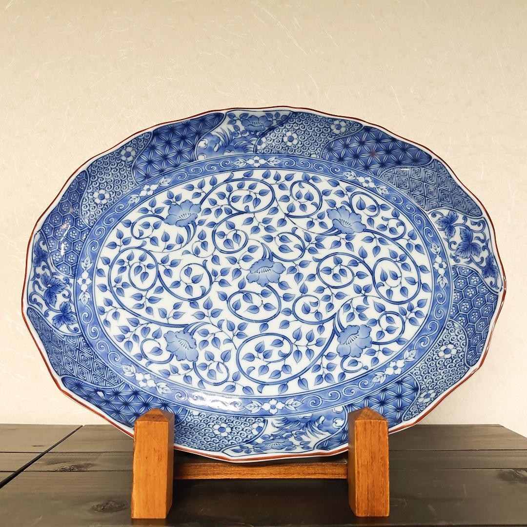 値下げ【新品・未使用】ブルーム　ネジリ祥瑞　オードブル皿　美濃焼　盛皿　龍峰窯