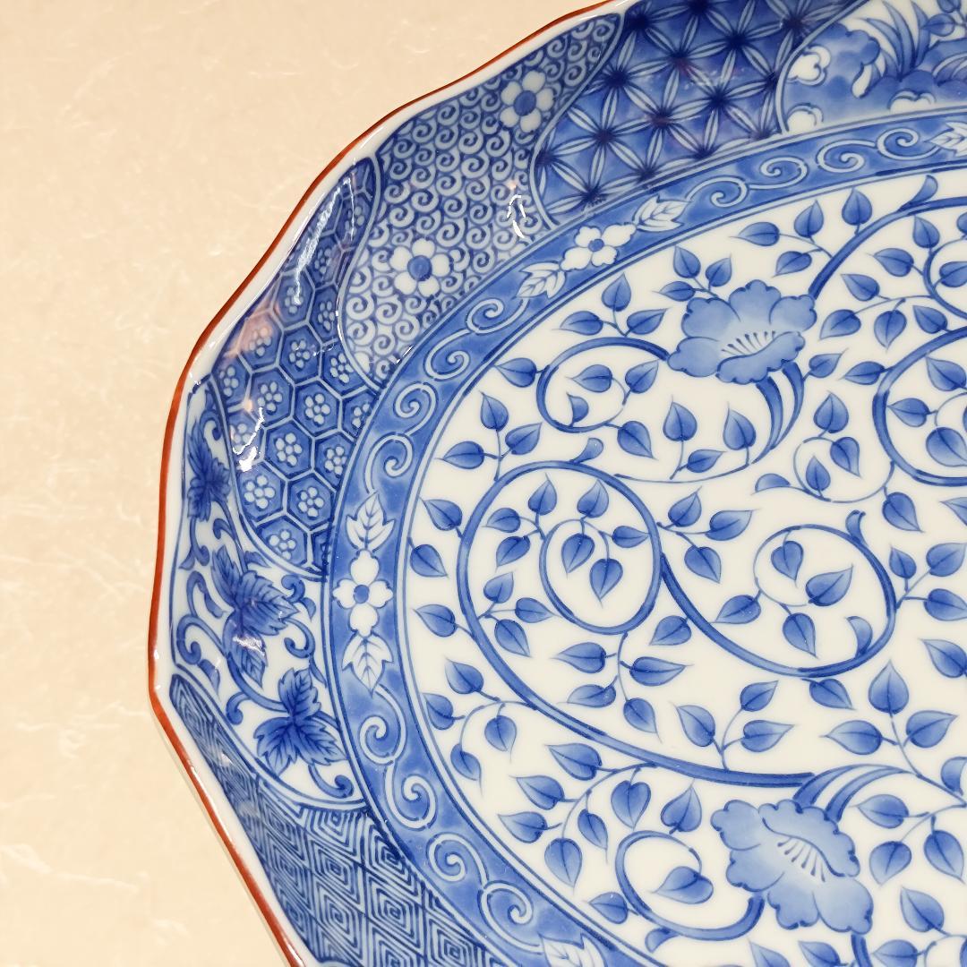 値下げ【新品・未使用】ブルーム　ネジリ祥瑞　オードブル皿　美濃焼　盛皿　龍峰窯