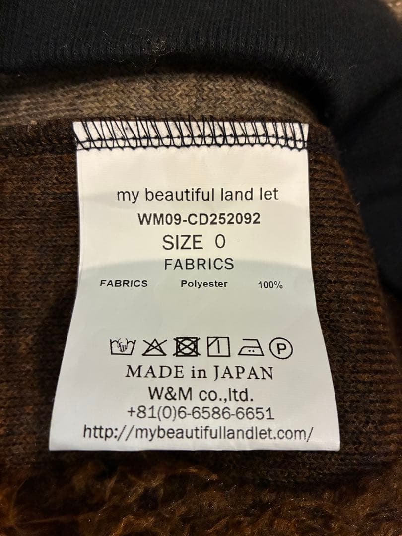 【25AW my beautiful landletシャギービッグカーディガン】